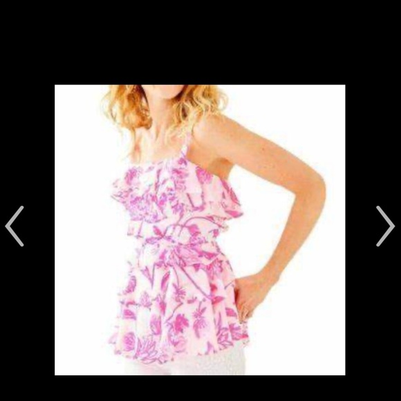 Lilly Pulitzer Olive Top Resort White Caliente - Picture 2 of 16